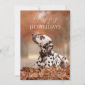 Vrolijke Howlidays Hond Foto Kerstmis Feestdagenkaart (Voorkant)