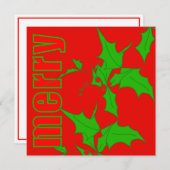 Vrolijke Hulst Feestdagenkaart (Voorkant / Achterkant)