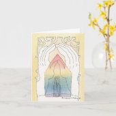 Vrolijke Huwelijk of Unie Notecard Kaart (Gele Bloem)