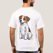 Vrolijke Jack Russell Spat Fun T-shirt (Achterkant)