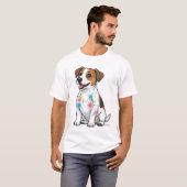 Vrolijke Jack Russell Spat Fun T-shirt (Voorkant volledig)