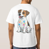Vrolijke Jack Russell Spat Fun T-shirt (Achterkant)