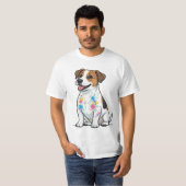 Vrolijke Jack Russell Spat Fun T-shirt (Voorkant volledig)