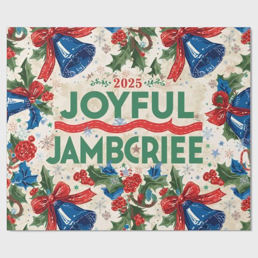 Vrolijke Jamboree Maximalist Holiday Cadeaupapier (Vlak)