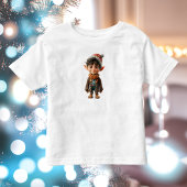 Vrolijke Jongen Kerst Elf Peuter T-shirt