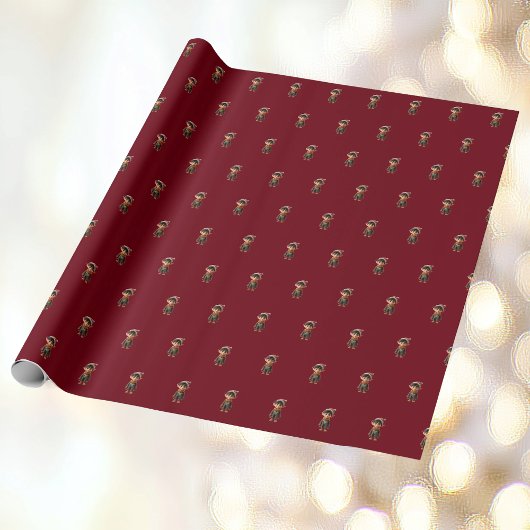 Vrolijke Jongen Kerst Elf Wrapping Paper Cadeaupapier