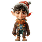 Vrolijke Jongen Kerst Elf Wrapping Paper Cadeaupapier