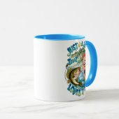 Vrolijke jongen wankelen in een vangst mok (Voorkant rechts)