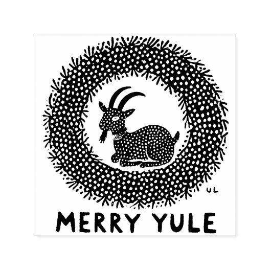 Vrolijke Julgeit Zelfinktende Stempel (Design)