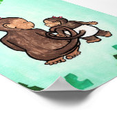Vrolijke Jungle Apen Kunstprint - Apenzusters Poster (Hoek)