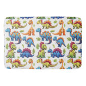 Vrolijke Jurassic Dinosaurus Kinder Badmat (Voorkant)