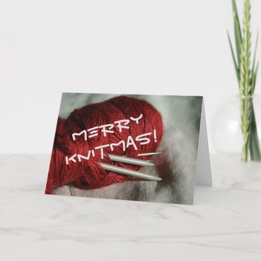 Vrolijke kaart Knitmas (Voorkant)