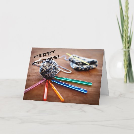 Vrolijke kaart Knitmas (Voorkant)