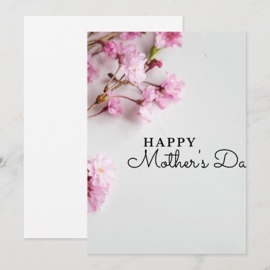 Vrolijke Kaart op moederdag - Botanische wilde blo (Voorkant / Achterkant)