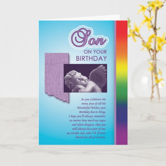 Vrolijke Kaarten - Bday Zoon 01 (Gele Bloem)