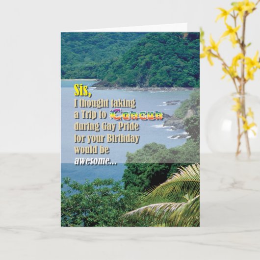 Vrolijke Kaarten - CanCun (Gele Bloem)