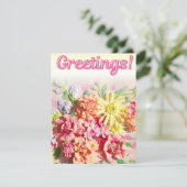 Vrolijke Kaarten voor vrienden die van bloemen hou (Staand voorkant)