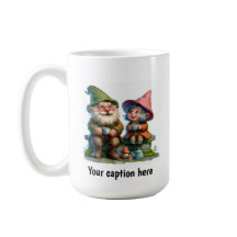 Vrolijke kabouters genieten van een koffiepauze