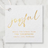 Vrolijke kalligrafie Namen Merry Christmas Real Bedankjes Labels (Voorkant)