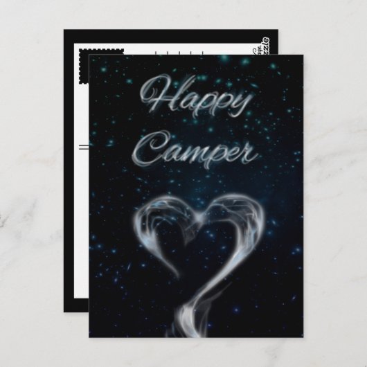 vrolijke kamper rook briefkaart (Voorkant / Achterkant)