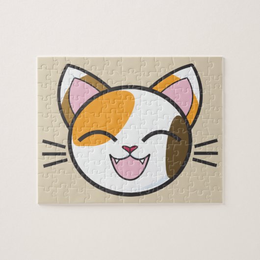 vrolijke kattenpuzzel legpuzzel (Horizontaal)
