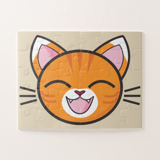 vrolijke kattenpuzzel legpuzzel (Horizontaal)