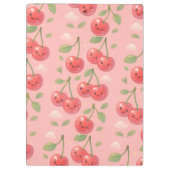 Vrolijke Kawaii Cherry Patroon Illustratie Klembord (Achterkant)