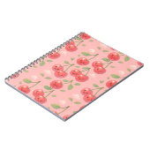 Vrolijke Kawaii Cherry Patroon Illustratie Notitieboek (Linkerzijde)