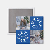 Vrolijke kerst 2 foto magneet (Voorkant / Achterkant)