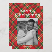 Vrolijke kerst afgespeeld foto feestdagenkaart (Voorkant / Achterkant)