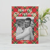 Vrolijke kerst afgespeeld foto feestdagenkaart (Staand voorkant)