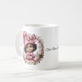 Vrolijke kerst-Afro-Amerikaanse meisje Mok (Voorkant links)