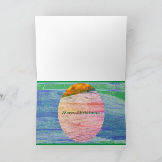 Vrolijke kerst Angel Herald Verheug je Feestdagen Kaart (Binnen)