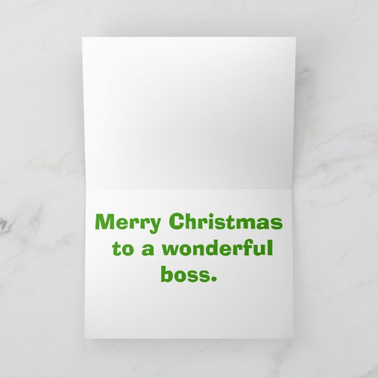 Vrolijke kerst baas Kaart (Binnen)