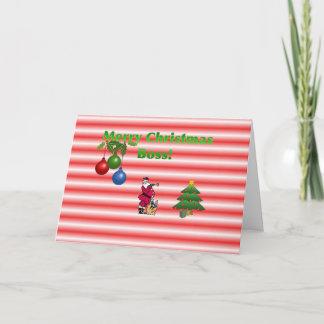 Vrolijke kerst baas Kaart