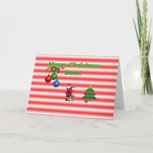 Vrolijke kerst baas Kaart (Voorkant)