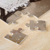 Vrolijke kerst besneeuwde uil legpuzzel (Zijkant)