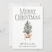 Vrolijke kerst boerderij foto feestdagenkaart (Voorkant)