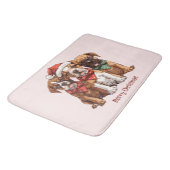 Vrolijke kerst Boxer Honden Badmat (Gekanteld)