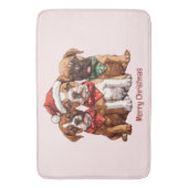 Vrolijke kerst Boxer Honden Badmat (Voorkant Verticaal)