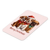 Vrolijke kerst Boxer Honden Magneet (Linkerzijde)