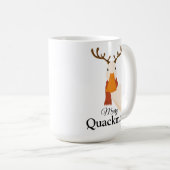 Vrolijke kerst cartoon Duck Funny Quackmas Koffiemok (Voorkant rechts)