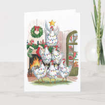 Vrolijke kerst Chicken Lover kerst Kaart