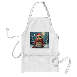 Vrolijke kerst chipmunk standaard schort