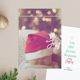 Vrolijke kerst christelijke kerstfoto kaart