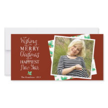 Vrolijke kerst Classy Lettered Holiday Photocard
