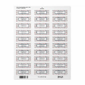 Vrolijke Kerst Confetti Retouradres Etiket (Full Sheet)