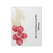 Vrolijke kerst Cranberries Notitieblok (Linkerzijde)