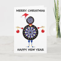 Vrolijke kerst darts speler