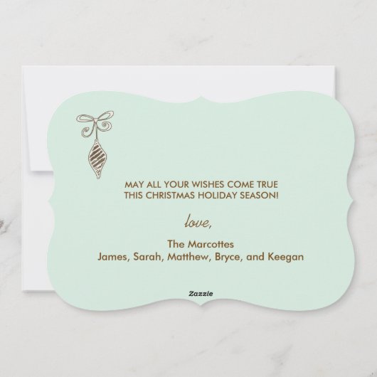 Vrolijke kerst Diagonal Stripe Holiday Feestdagenkaart (Achterkant)